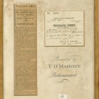 Civil War Travelling Permit